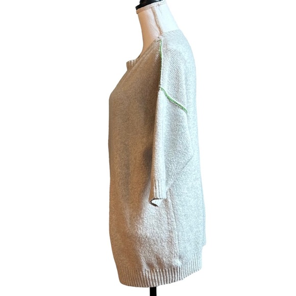 Anthropologie MOTH Exposed Seam Oversized Wool Blend Crewneck Sweater Sz XS Fall - Picture 4 of 9